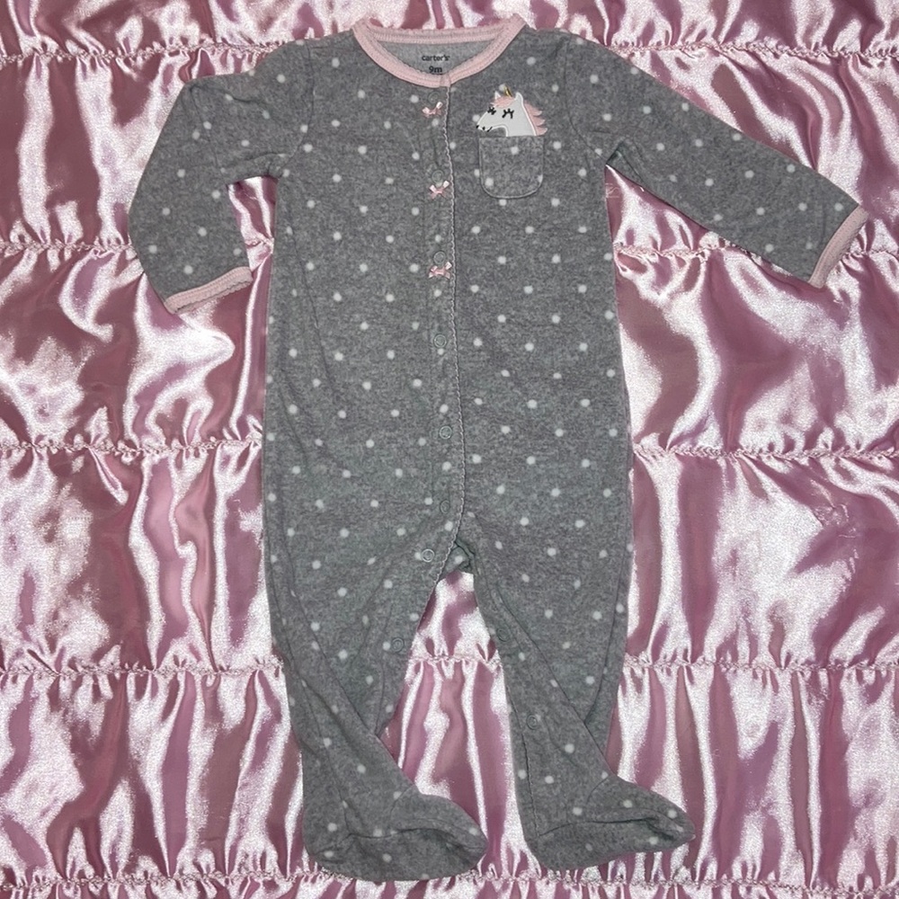 Footie snap button up pajamas